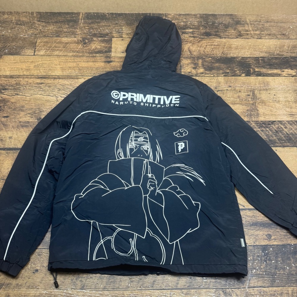 Primitive Naruto Shippuden Itachi Black Hooded Jacket Anime Collaboration Size M - Picture 6 of 6